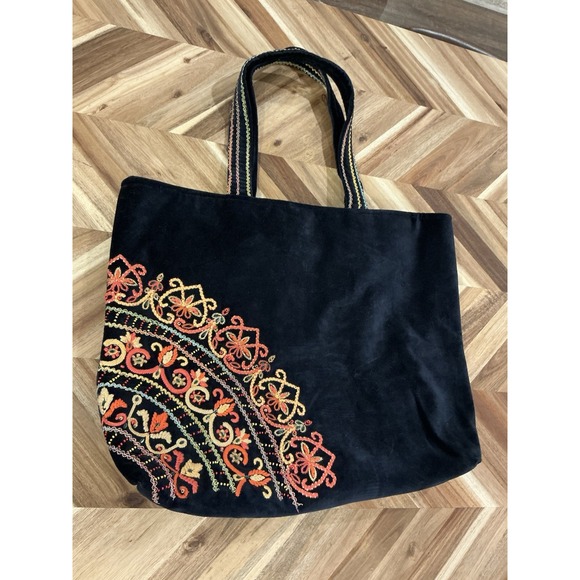 Handbags - A&P Denim La Jolla‎ Tote Navy Blue Velvet